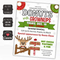 christmas donuts with grownups holiday flyer